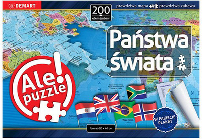 Puzzle Demart Państwa świata 200 elementów (9788379127214)