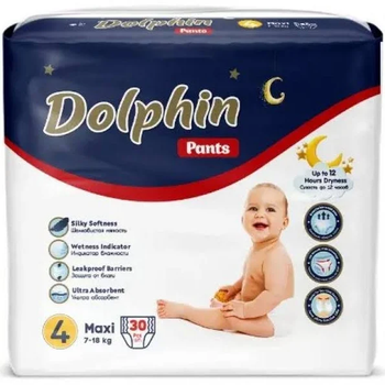 Подгузники Трусики детские Dolphin 4 maxi 7-18 кг 30 шт