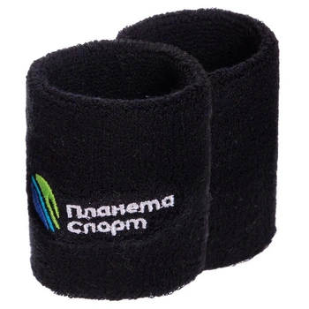 Напульсники спортивные махровые для тренировок бега баскетбола SP-Sport Fit 2971 2шт Black