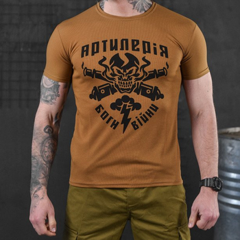 Потоотводящая мужская футболка Bayraktar Coolmax с принтом "Арта" койот размер L