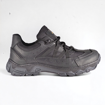 Літні Тактичні кросівки. Чорні. Натуральна шкіра. 46р (30,5см) BXLM-1042-46