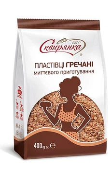 Пластівці гречані Миттєвого приготування Сквирянка 400 г х 12 шт