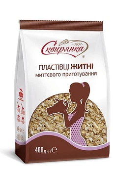 Пластівців житні миттєвого приготування Сквирянка 400 г х 12 шт