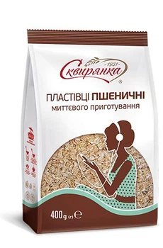 Пластівці пшеничні миттєвого приготування 400г ТМ Сквирянка