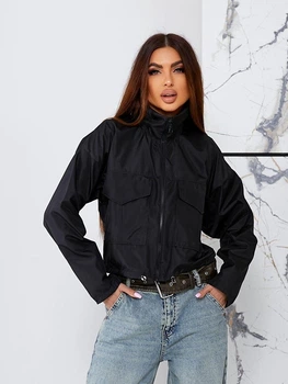 Вітровка з накладними кишенями K5 fashion 50-52 чорний