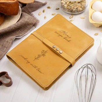 Блокнот для рецептів Moms recipe book, А5, 100 аркушів для рецептів, Sand, WOODPRESENT