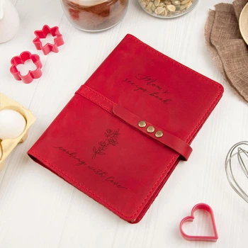 Блокнот для рецептов Moms recipe book, А5, 100 листов слоновая кость в клетку, Coral, WOODPRESENT