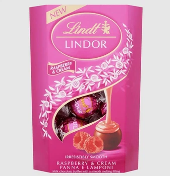 Шоколадные конфеты Lindt LINDOR Chocolate Truffles с малиновым кремом 200 г