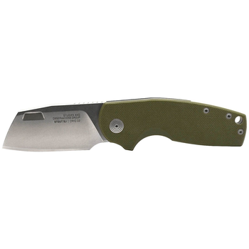 Розкладной нож SOG Stout SJ, OD Green, Cleaver, Stonewash (SOG 16-03-06-57)