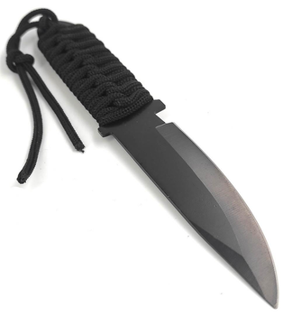 Тактический Нож Avalanche с Чехлом Черный 18 см с Плетеной Рукоятью Туристический Охотничий Рыболовный Походный