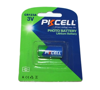 Батарейка литиевая PKCELL 3V CR123A Lithium Manganese Battery цена за блист, Q8