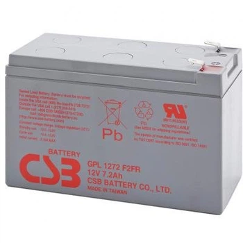 Аккумуляторная батарея CSB GPL1272F2, 12V 7,2Ah (151х65х100мм) 2,63кг Q10