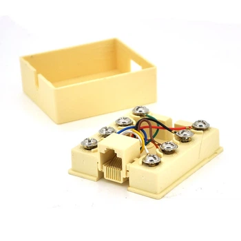 Розетка UTP 8P8C RJ45 1 порт Cat-3, накладная бежевая на липучке