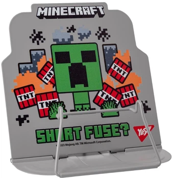 Подставка для книг фигурная Yes Minecraft металл Серая (470512) (5056574436139)