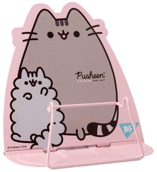 Подставка для книг фигурная Yes Pusheen металл Розовая (470515) (5056574436160)