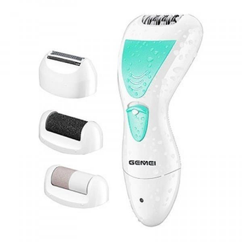 Епілятор для жінок Gemei GM 7006 4 в 1 білий з зеленим