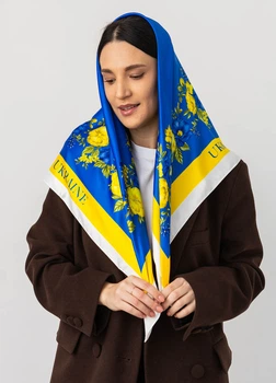 Хустка патріотична (атлас) 90х90 см (С90150-36)