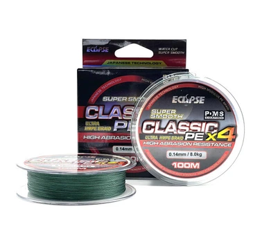 Шнур Eclipse X4 Classic PE Dark Green 100m 0.28