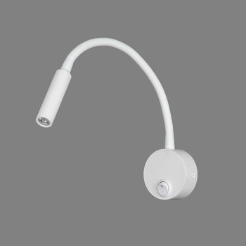 Белое прикроватное бра на гибкой ножке LED (920-V1501 WH)