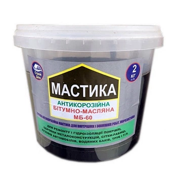 Мастика битумно-масляная морозостойкая МБ-60 универсальная, Строй Дом, 2 кг