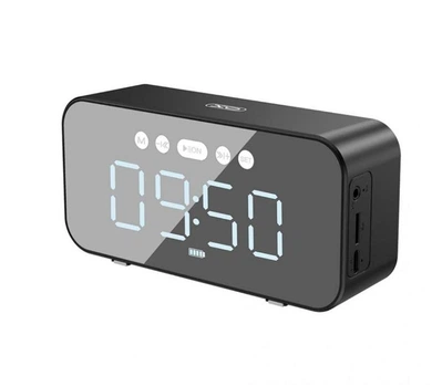 Бездротова Bluetooth колонка з годинником XO F41 портативна блютуз акустика чорна