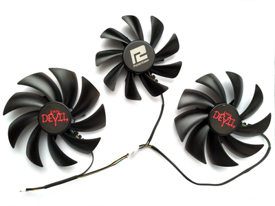 Вентилятор FirstD для видеокарты PowerColor FD8015U12D (FDC10U12S9-C T129215SU GAA8S2U) комплект 3 шт (№394)