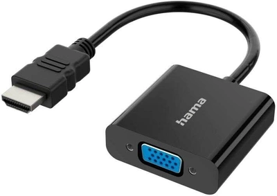 Adapter Hama HDMI - VGA - mini-jack 3.5 mm M/F Black (4047443437457)