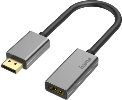 Adapter Hama DisplayPort - HDMI M/F Grey (4047443437310)