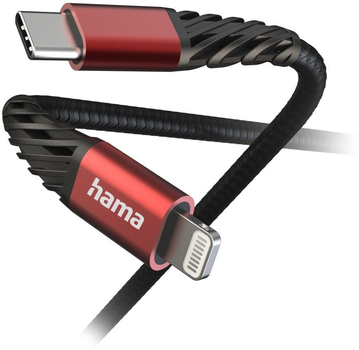 Кабель Hama Extreme USB Type-C - Lightning M/M 1.5 м Black (4047443486110)