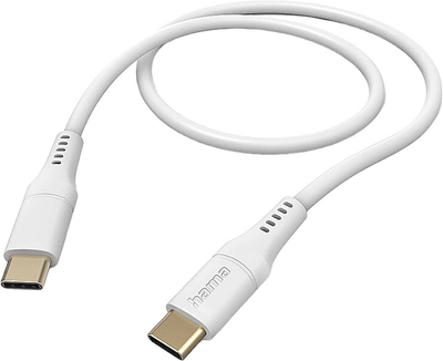Kabel Hama Flexible USB Type-C - USB Type-C M/M 1.5 m White (4047443487087)
