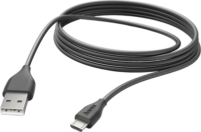 Kabel Hama micro-USB - USB Type-A M/M 3 m Black (4047443486912)