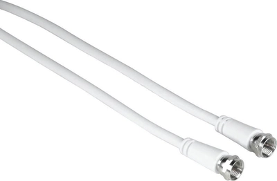 Kabel antenowy Hama Koaksjalny-F - Koaksjalny-F M/M 75DB 1.5 m White (4047443432469)