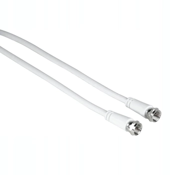 Kabel antenowy Hama Koaksjalny-F - Koaksjalny-F M/M 75DB 5 m White (4047443432490)