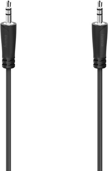 Kabel Hama mini-jack 3.5 mm - mini-jack 3.5 mm M/M 5 m Black (4047443438775)