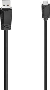 Кабель Hama USB 2.0 Type A - micro-USB M/M 1.5 м Black (4047443443717)
