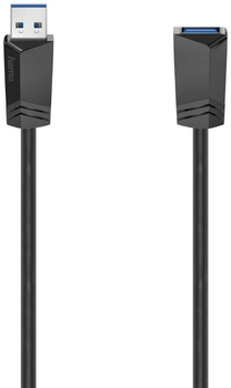Kabel Hama USB Type A M/M 0.75 m M/F Black (4047443443748)