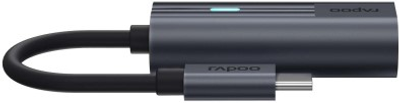 Adapter Rapoo UCA-1002 USB Type-C - mini-jack 3.5 mm M/F Black (6940056114044)