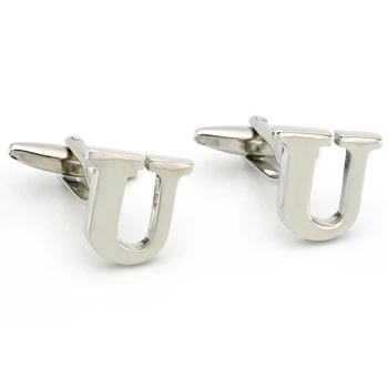 Запонки Bow Tie House Basic металические с буквой U 06816