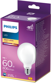 Світлодіодна лампа Philips Classic E27 G93 7W Warm White (8718699764692)