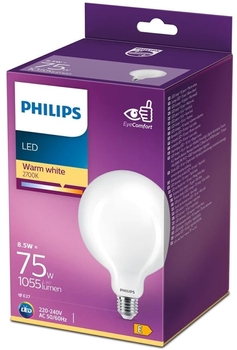 Світлодіодна лампа Philips Classic G120 E27 8.5W Warm White (8718699764753)