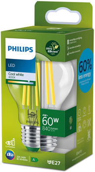 Żarówka LED Philips UltraEfficient A60 E27 4W Cool White Filament (8720169187733)