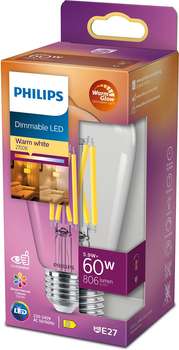 Світлодіодна лампа Philips WarmGlowDim Classic ST64 E27 5.9W Warm White (8719514323919)