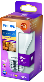 Світлодіодна лампа Philips WarmGlowDim Classic A60 E27 7.2W Warm White (8719514324039)