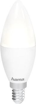 Żarówka LED Hama Wifi E14 5.5W Dimmable Candle for voice White (4047443446787)