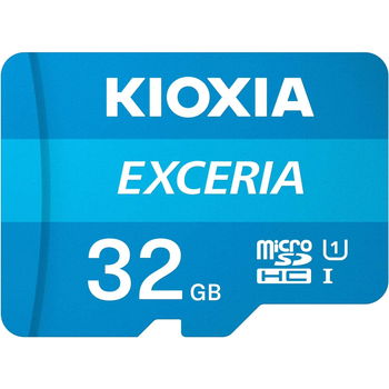 Карта памяти Kioxia microSDHC 32GB (UHS-I U1) W-10 MB/s, R-100 MB/s Class 10 (LMEX1L032GG2) + SD Adapter