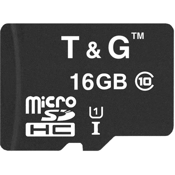 Карта памяти T&G microSDHC 16GB (UHS-I U1) W-20 MB/s, R-40 MB/s Class 10 (TG-16GBSD10U1-00)