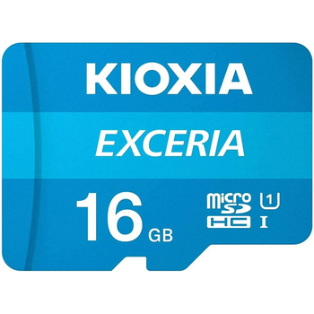 Карта памяти Kioxia microSDHC 16GB (UHS-I U1) W-10 MB/s, R-100 MB/s Class 10 (LMEX1L016GG2) + SD Adapter
