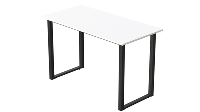 Стол письменный Кнап 2 Ferrum-decor 750x1000x700 Черный металл ДСП Белый 16 мм (KNAP2025)