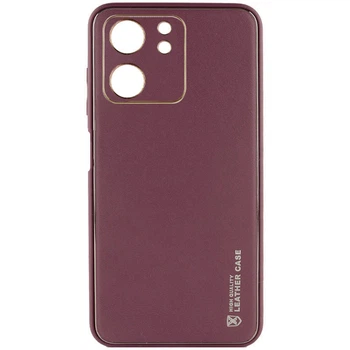 Чохол на Xiaomi Redmi 13C, Xiaomi Poco C65 / для сяомі редмі 13с / поко С65 штучна шкіра Plum Red