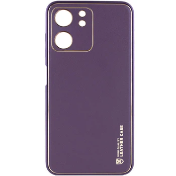Чохол на Xiaomi Redmi 13C, Xiaomi Poco C65 / для сяомі редмі 13с / поко С65 штучна шкіра Dark Purple
